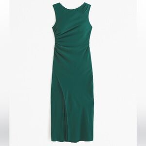 NWT Abercrombie & Fitch Draped High-Neck Shell Midi Dress
